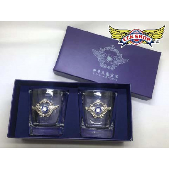 空軍司令部威士忌杯組 (含盒)  烈酒杯